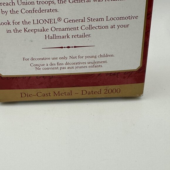 Hallmark Keepsake The Tender die cast Lionel Train in box Christmas Ornament - Picture 4 of 7